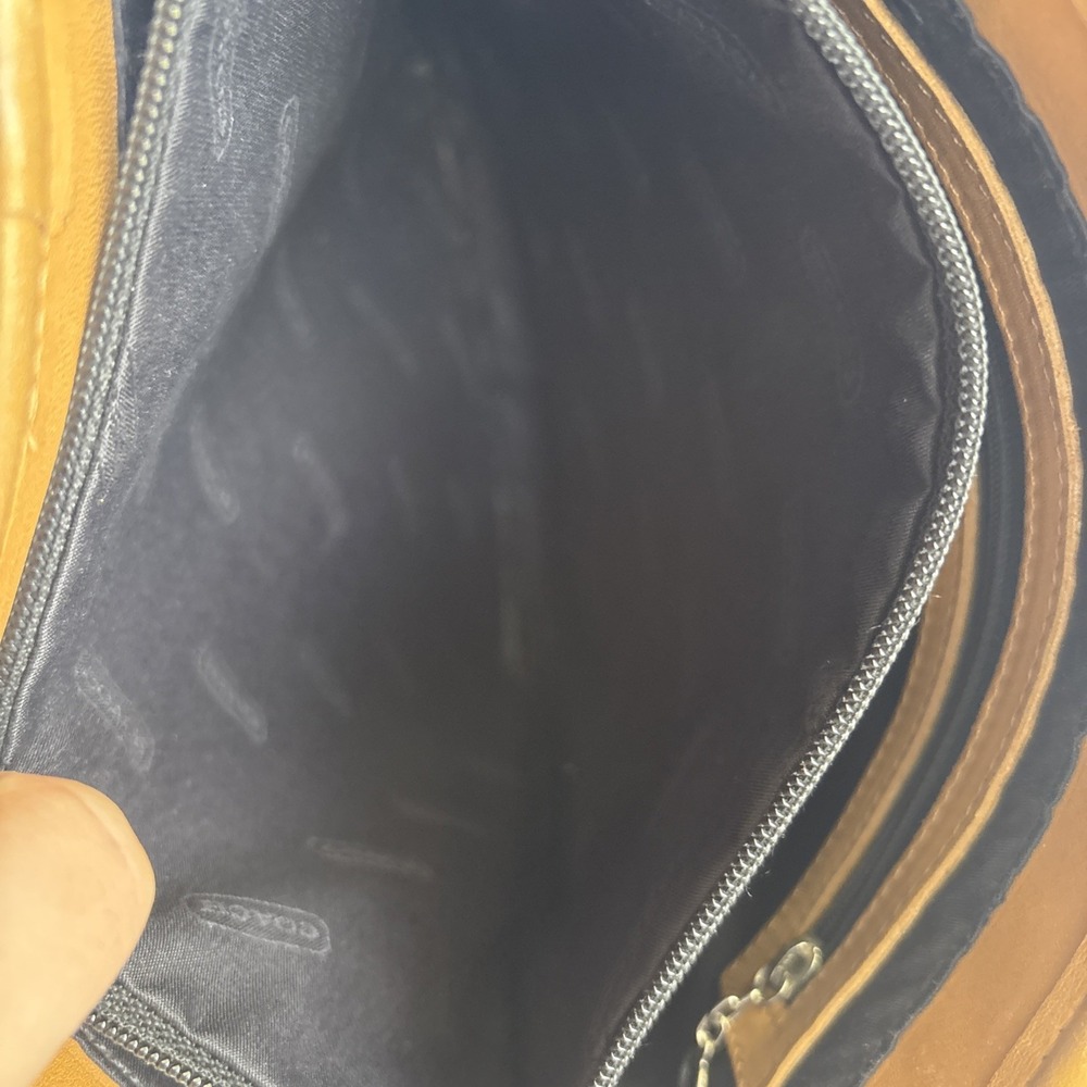 Vintage COACH Mini Lunch Tote Mustard Yellow Leather Bag 9077 90s Costa Rica - Picture 11 of 16